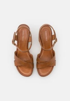 Anna Field Leather - Sandalen Met Hoge Hak - Cognac -Anna Field Winkel 8b26f1dc58dd45cc9b7ad8436c550397