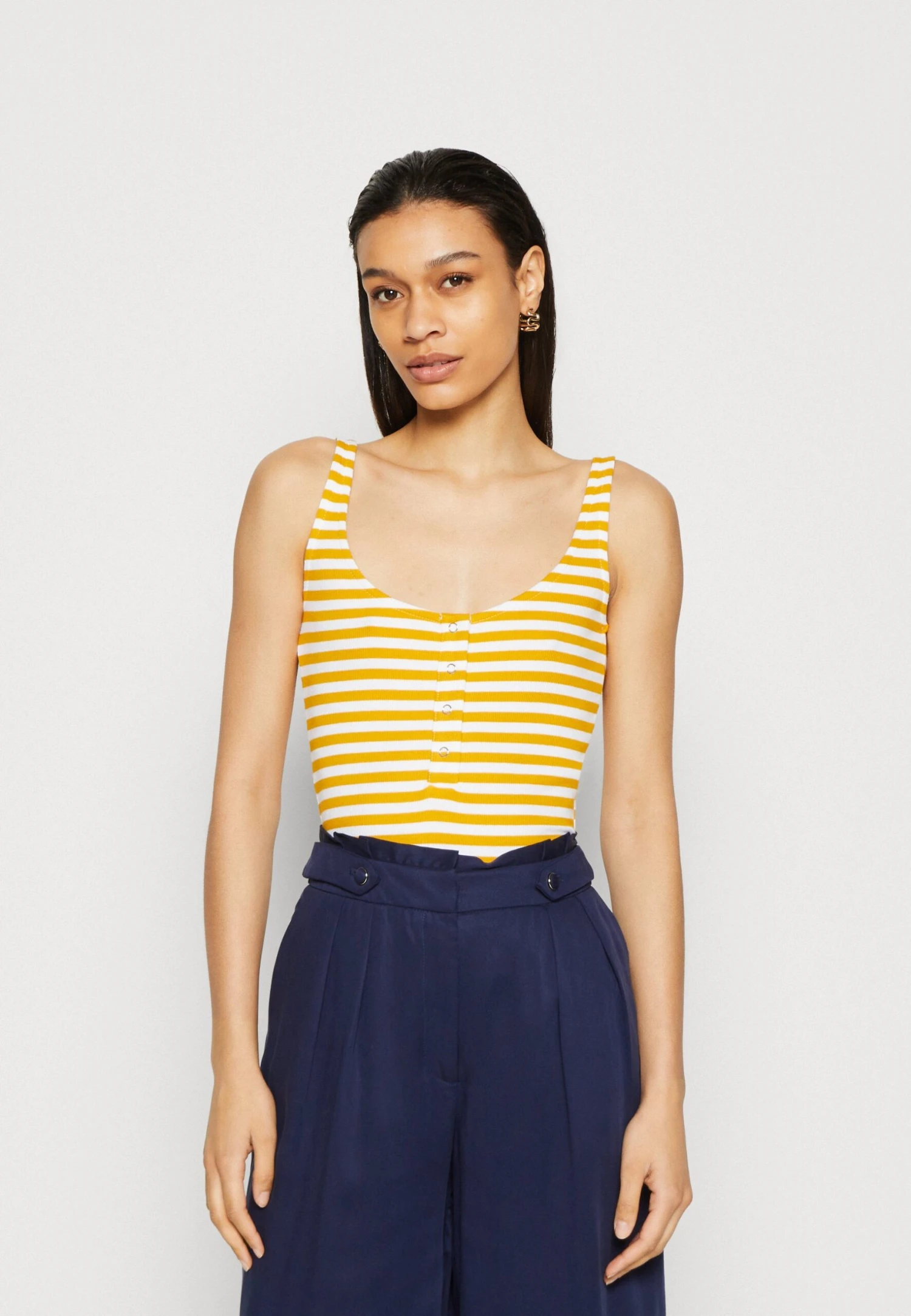 Anna Field Top - White/Yellow 1 Anna Field Top - White/Yellow