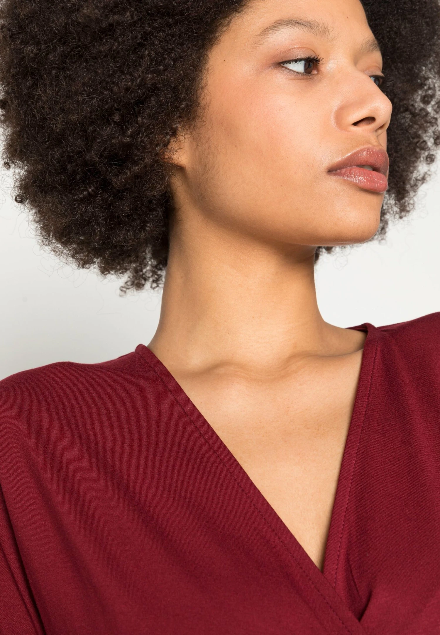 Anna Field Jerseyjurk - Bordeaux 5 Anna Field Jerseyjurk - Bordeaux - Afbeelding 5