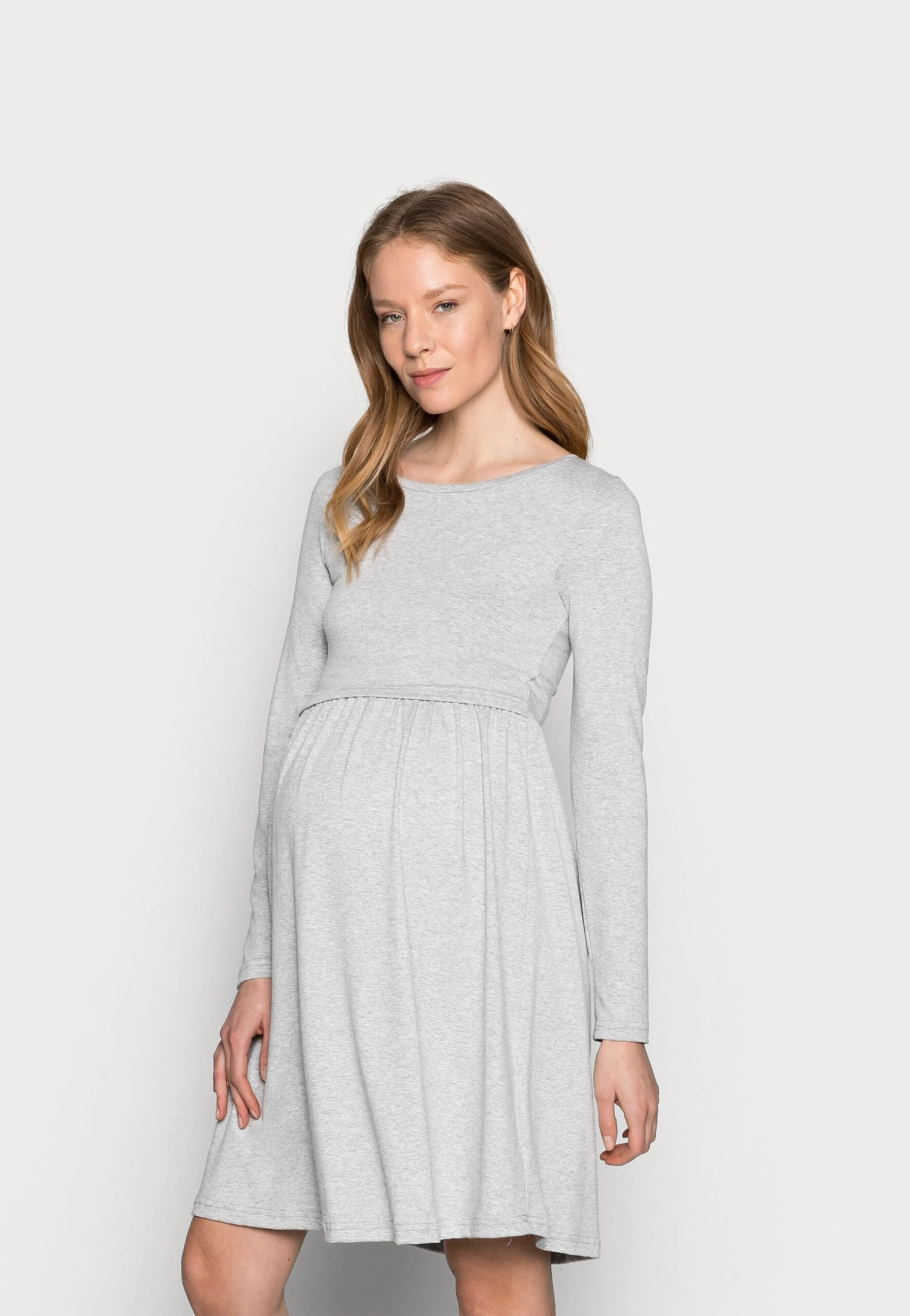 Nursing - Jersey Dress - Jerseyjurk - Grey 1 Nursing - Jersey Dress - Jerseyjurk - Grey
