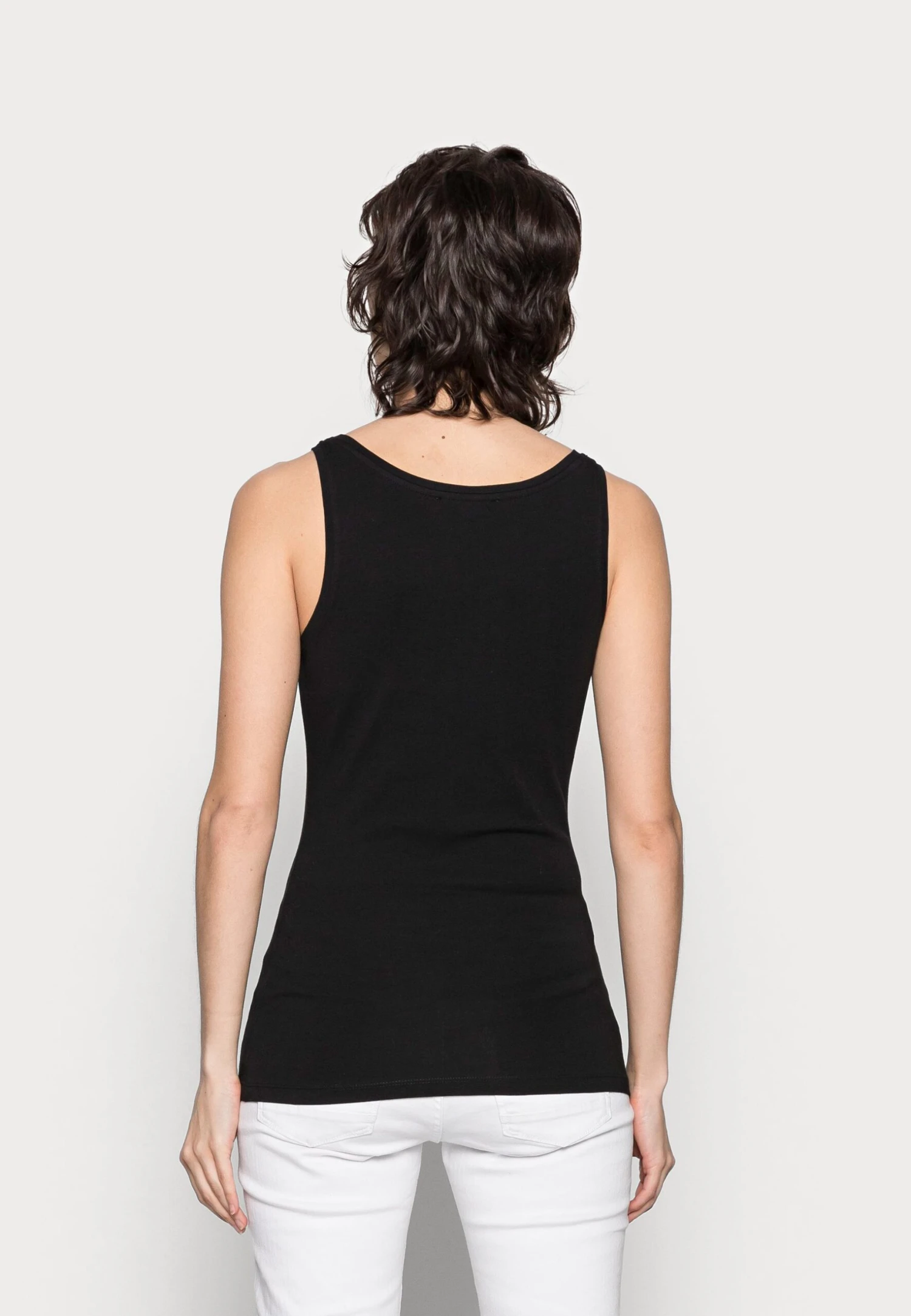 Anna Field Basic Tank 3Er Pack - Top - Black/White /Khaki 3 Anna Field Basic Tank 3Er Pack - Top - Black/White /Khaki - Afbeelding 3