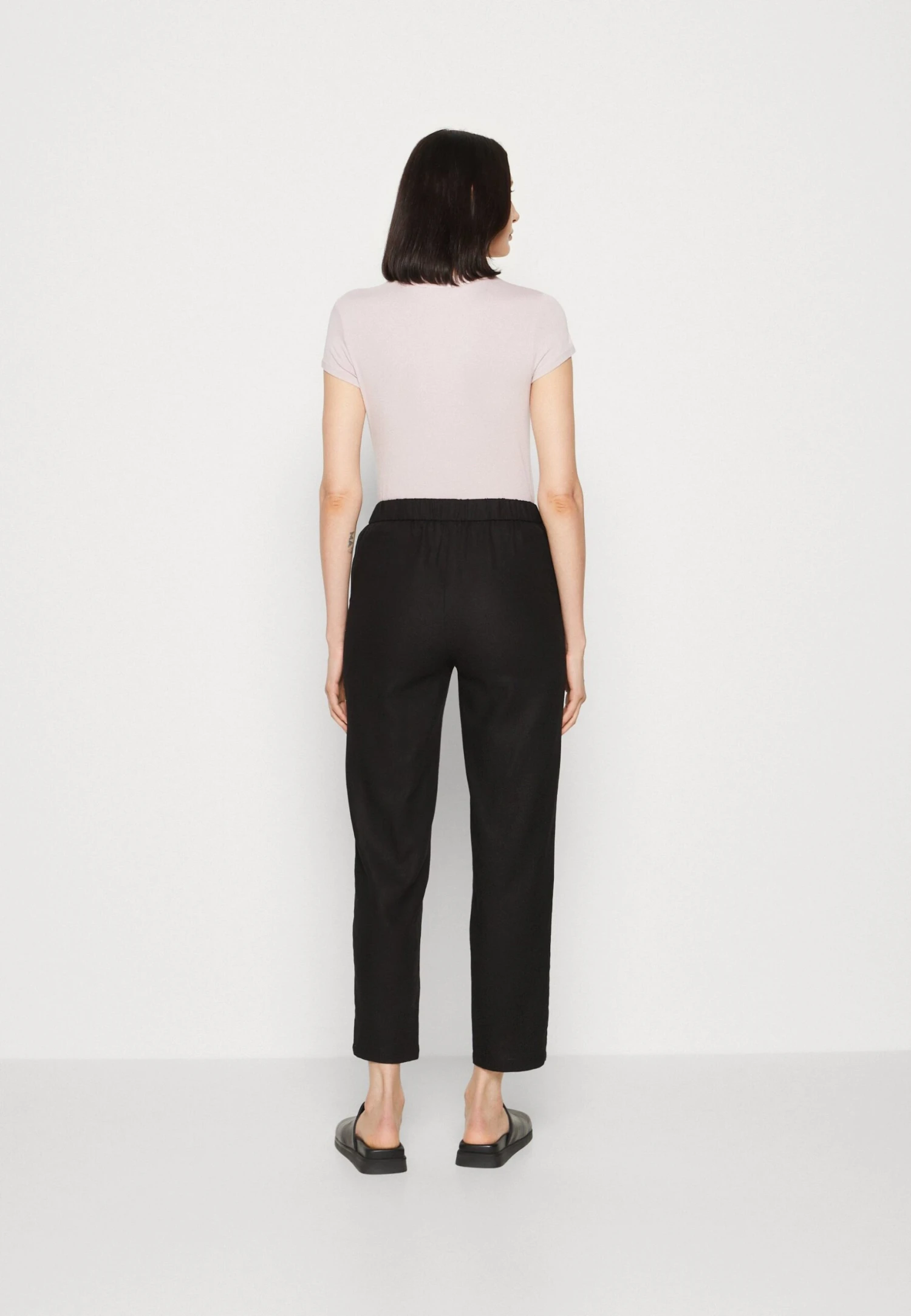Anna Field Linen Mix - Broek - Black 3 Anna Field Linen Mix - Broek - Black - Afbeelding 3