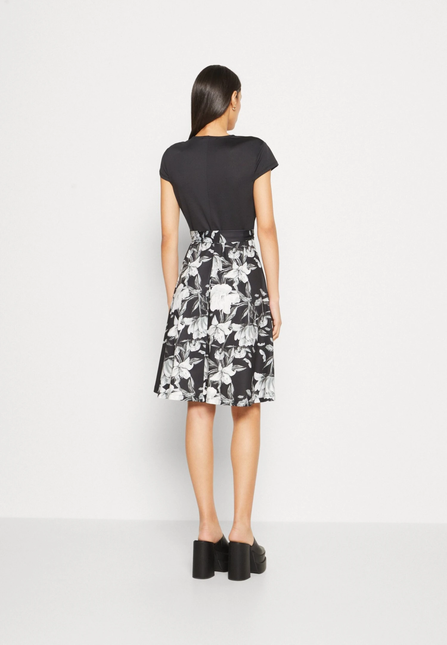 Anna Field Jerseyjurk - Black/Grey/White 4 Anna Field Jerseyjurk - Black/Grey/White - Afbeelding 4