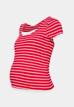 Maternity Double Layer Nursing- T-Shirt Print - Dark Red / Multicoloured -Anna Field Winkel 949c0f2f32e64162bf00d0d0abf60ffc