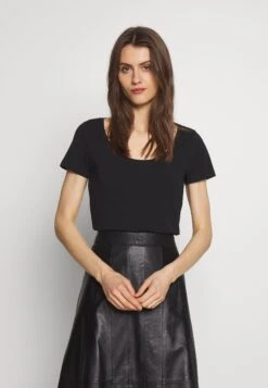 Anna Field 3 Pack - T-Shirt Basic - White/Camel/Black -Anna Field Winkel 95f707cd34764deda00bf1782f6aacd6