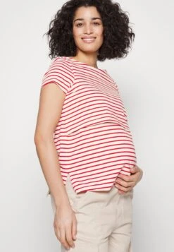 Maternity Long Tee- T-Shirt Basic - Red/Off-White 10 Maternity Long Tee- T-Shirt Basic - Red/Off-White -Anna Field Winkel a02c6fe05e4f4e41b16bb93defc4631d