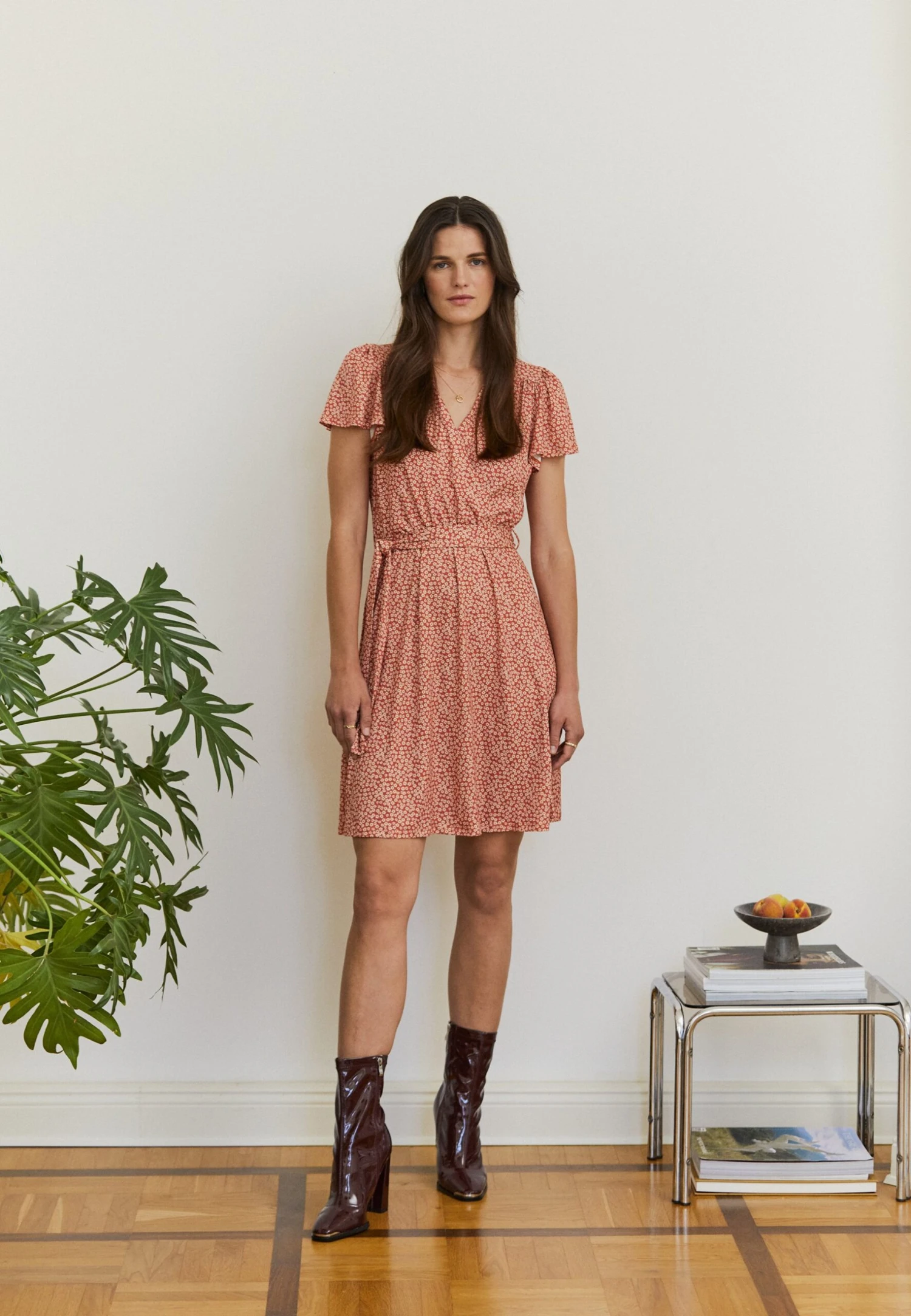 Anna Field Jurk - Brown/White 2 Anna Field Jurk - Brown/White - Afbeelding 2