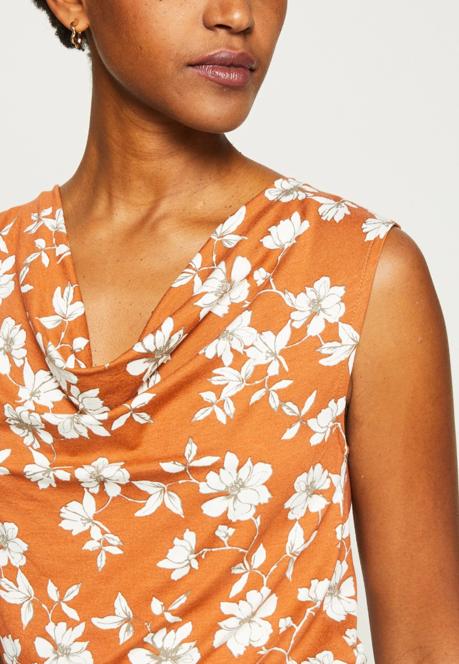 Anna Field Top - Brown/White 6 Anna Field Top - Brown/White - Afbeelding 6