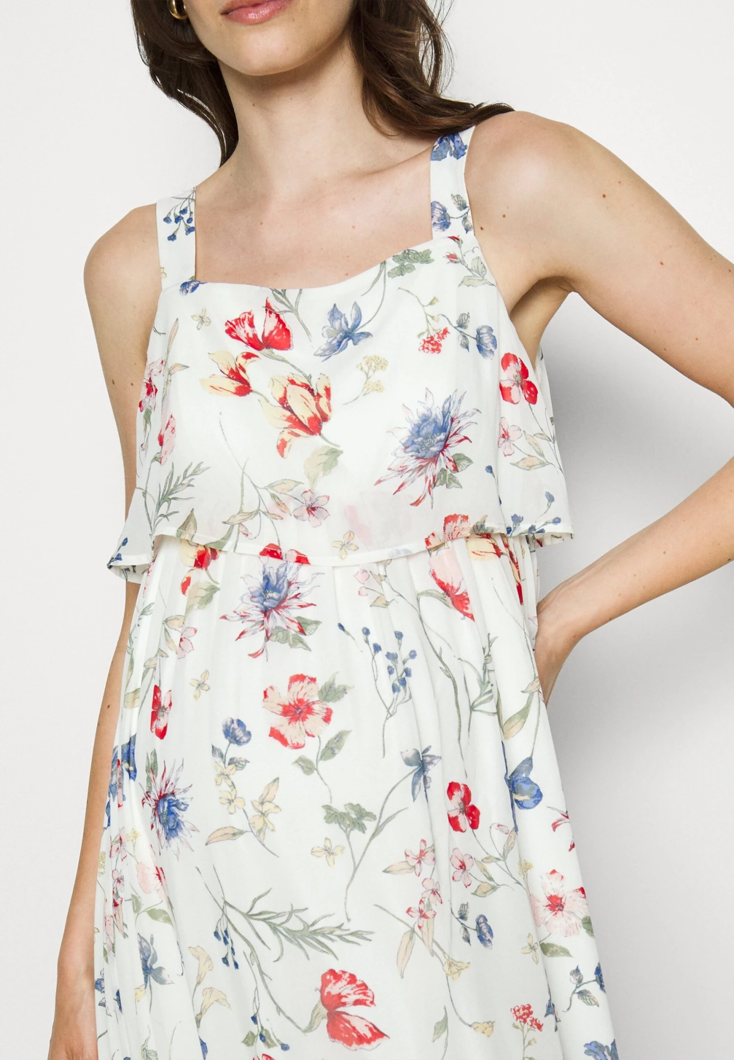 Woven Mama Maxi Dress Nursing Function- Maxi-Jurk - White/Red 6 Woven Mama Maxi Dress Nursing Function- Maxi-Jurk - White/Red - Afbeelding 6