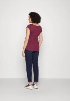 Maternity Baby Doll Nursing Tee- T-Shirt Print - Dark Red -Anna Field Winkel a9dbe8f5e3894d679c204cac5e0d40bc