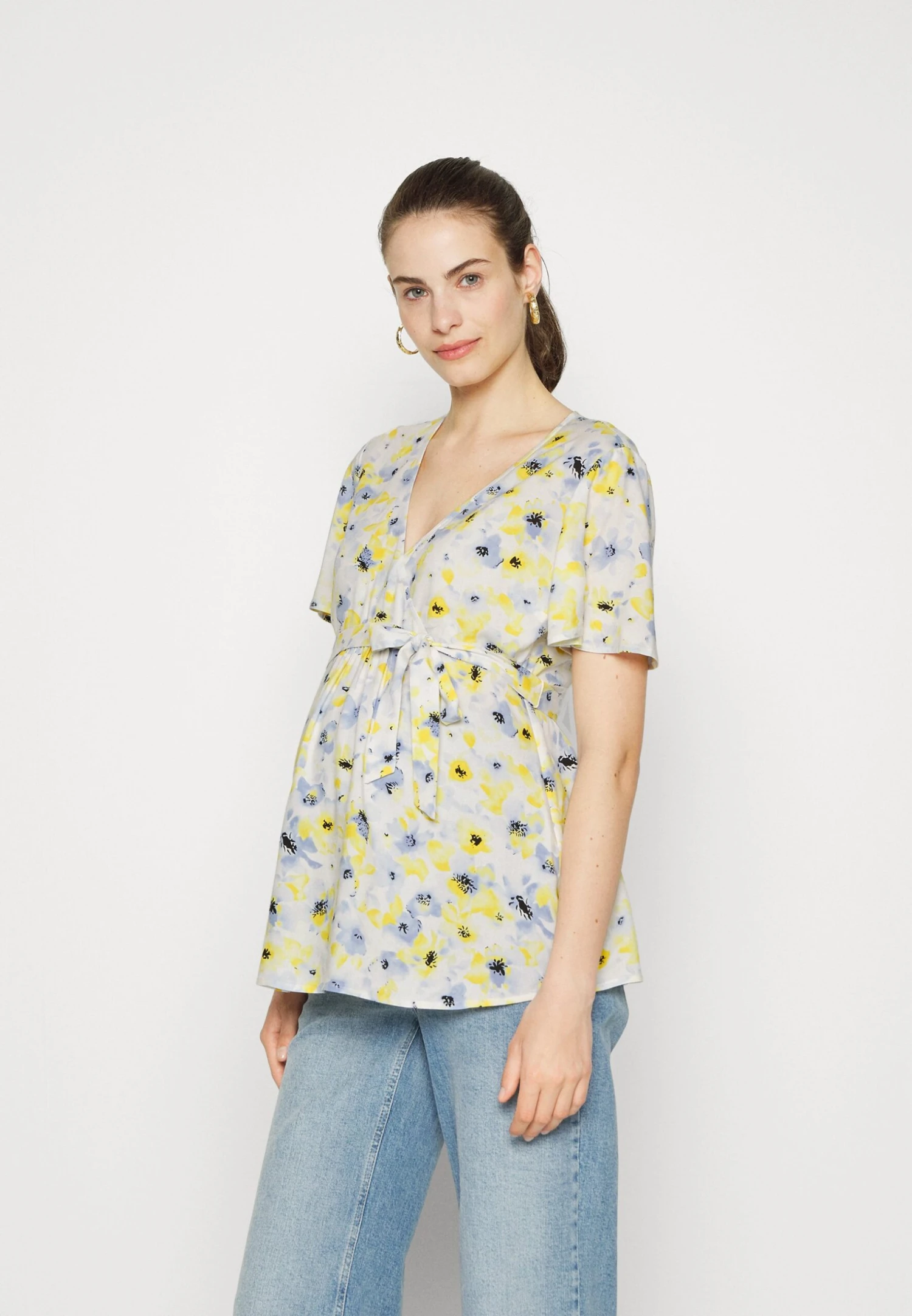 Blouse - White/Light Blue 1 Blouse - White/Light Blue