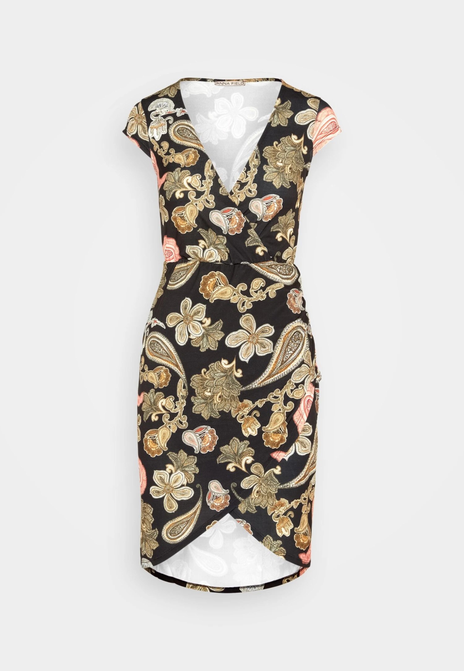 Anna Field Jerseyjurk - Black/Multi Coloured 7 Anna Field Jerseyjurk - Black/Multi Coloured - Afbeelding 7