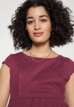 Maternity Baby Doll Nursing Tee- T-Shirt Print - Dark Red -Anna Field Winkel c17b3fa165404074af9a85ec8c3cb007