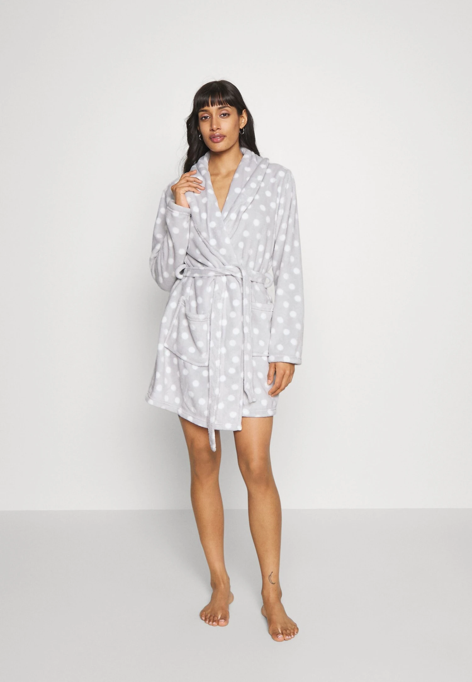 Anna Field Badjas - Grey/White 2 Anna Field Badjas - Grey/White - Afbeelding 2