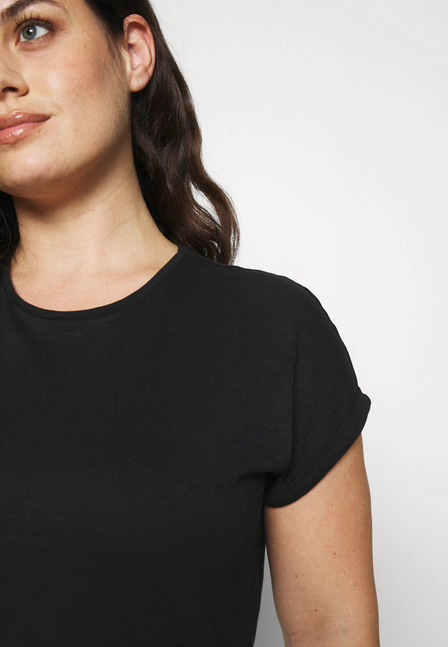 Slub Jersey- T-Shirt Basic - Black 5 Slub Jersey- T-Shirt Basic - Black - Afbeelding 5