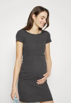 Short Sleeves- Jerseyjurk -Mottled Dark Grey 9 Short Sleeves- Jerseyjurk -Mottled Dark Grey -Anna Field Winkel c43c1acc53fa4f7aba38b9e5cc96a3b1