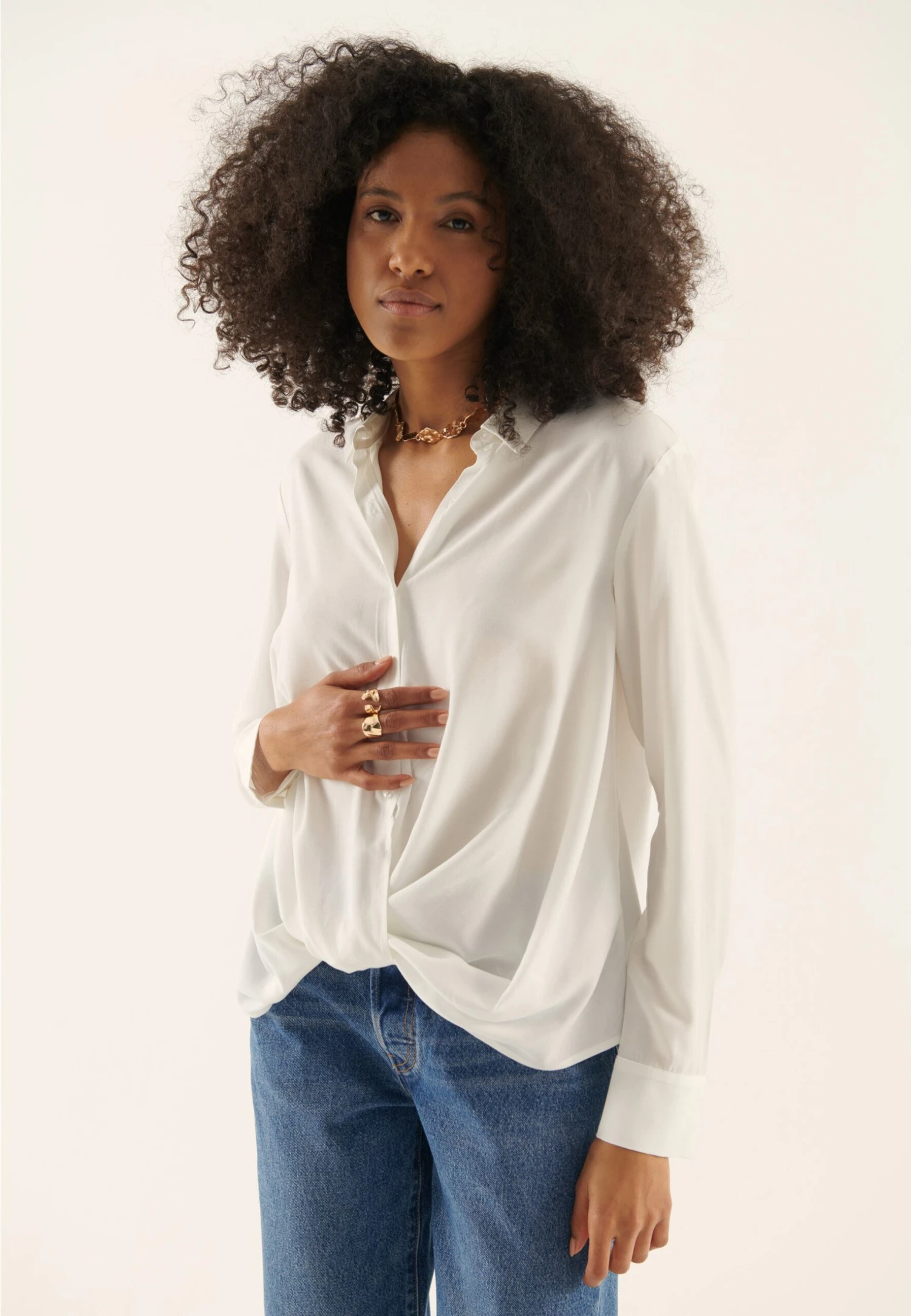 Anna Field Overhemdblouse - White 5 Anna Field Overhemdblouse - White - Afbeelding 5