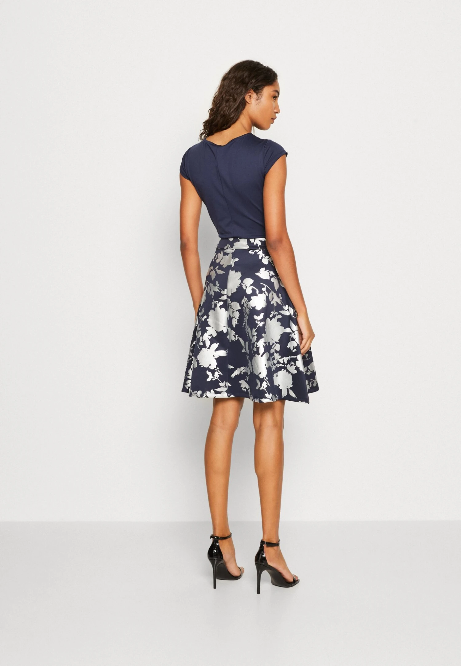 Anna Field Jerseyjurk - Dark Blue/Silver 3 Anna Field Jerseyjurk - Dark Blue/Silver - Afbeelding 3