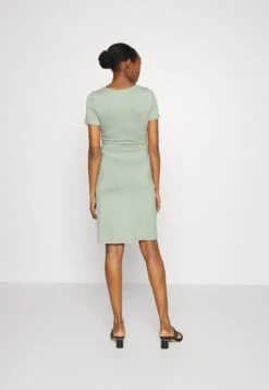Short Sleeves Ruched Waist Mini Flared Dress - Jerseyjurk - Light Green 7 Short Sleeves Ruched Waist Mini Flared Dress - Jerseyjurk - Light Green -Anna Field Winkel c8fe3a1087754450a4d132399aa1f01c