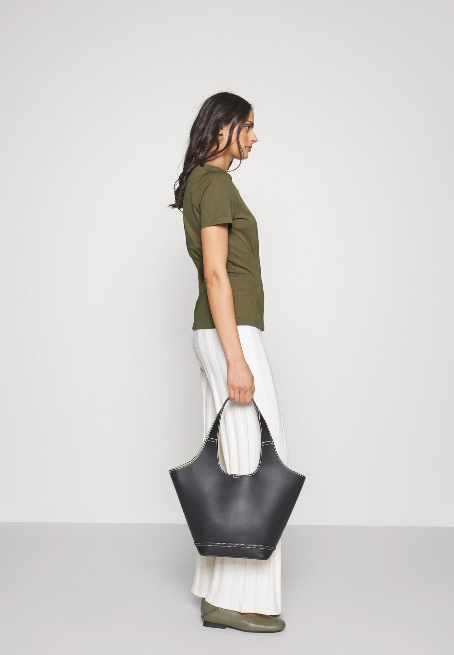 Anna Field T-Shirt Basic - Khaki 5 Anna Field T-Shirt Basic - Khaki - Afbeelding 5