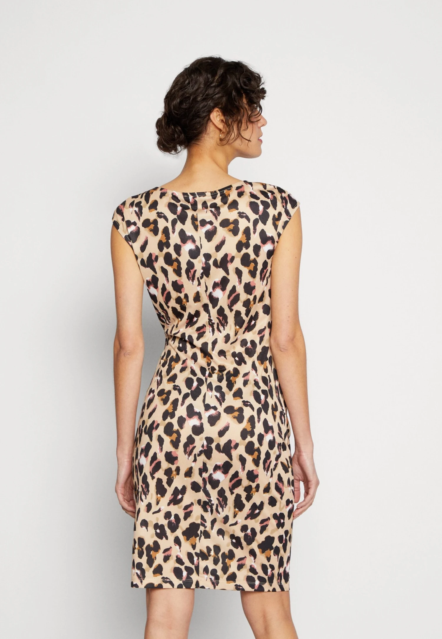 Anna Field Jerseyjurk - Black/Beige/Multi-Coloured 4 Anna Field Jerseyjurk - Black/Beige/Multi-Coloured - Afbeelding 4