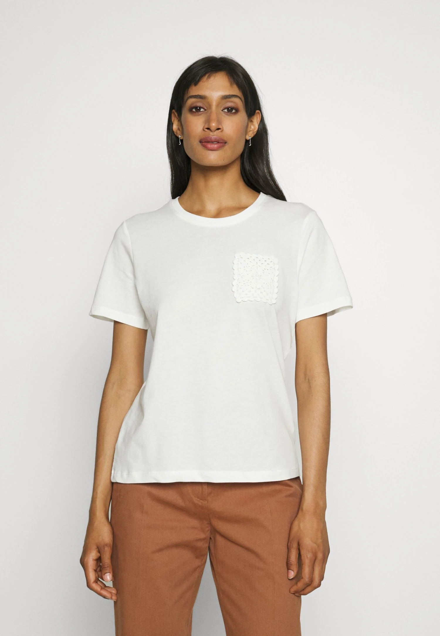 Anna Field T-Shirt Basic - Off White 1 Anna Field T-Shirt Basic - Off White