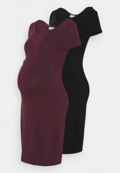 2Er Pack Nursing Function Dress - Etui-Jurk - Black/Bordeaux -Anna Field Winkel d2587d5bbf414ed687a71c7bfef589b6