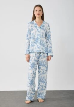Anna Field SOFT MUSLIN COTTON PRINTED SET - Pyjama - White/blue