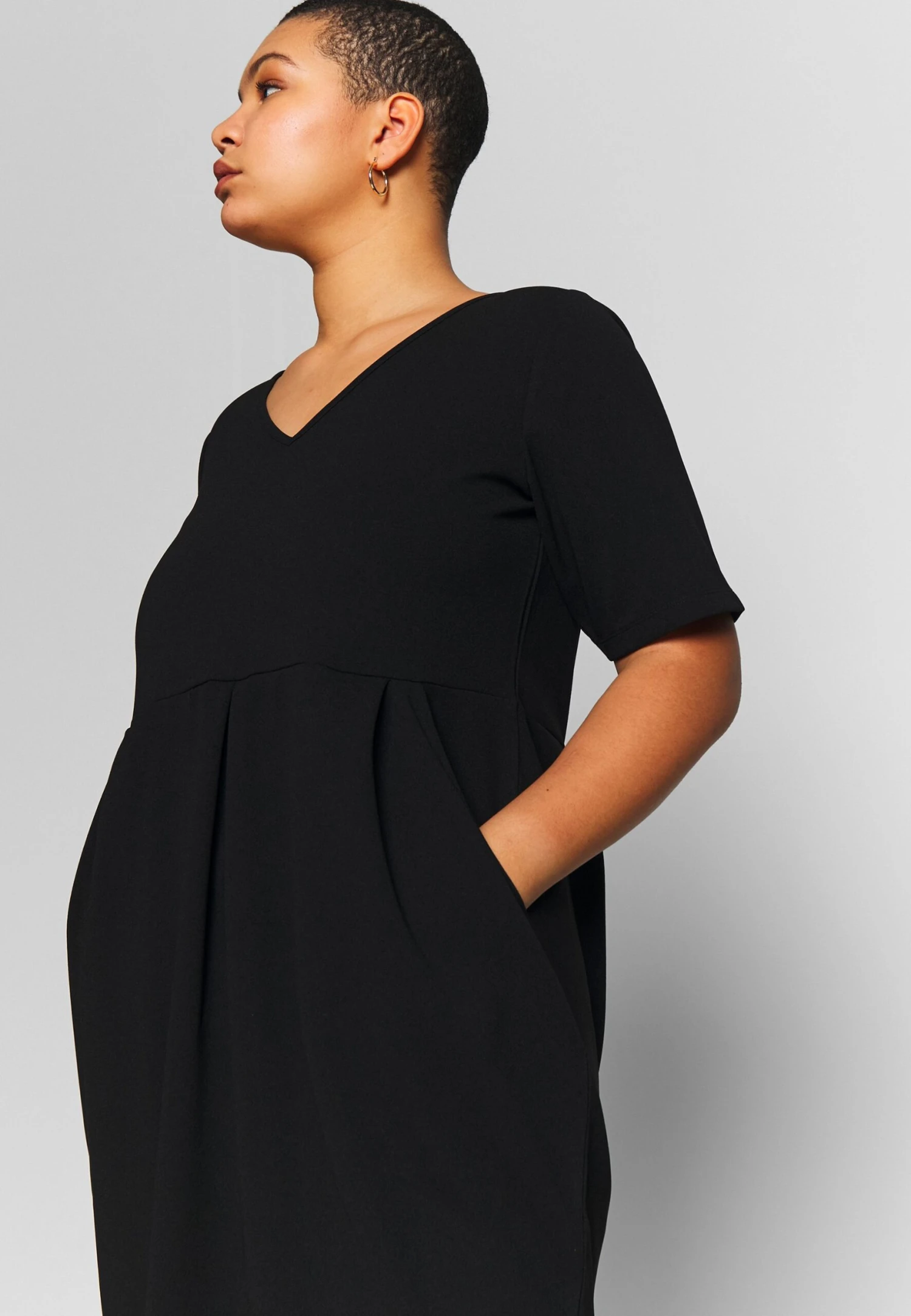Basic Jersey Dress - Jerseyjurk - Black 5 Basic Jersey Dress - Jerseyjurk - Black - Afbeelding 5
