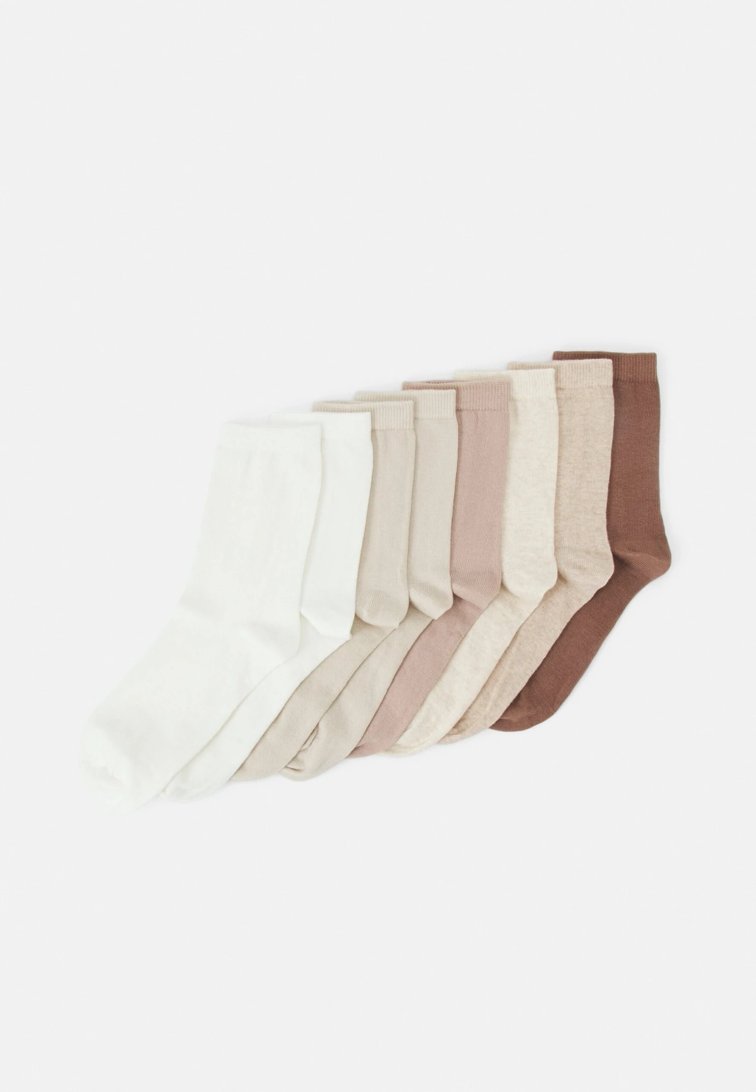 Anna Field 8 Pack - Sokken - White/Sand/Camel 1 Anna Field 8 Pack - Sokken - White/Sand/Camel