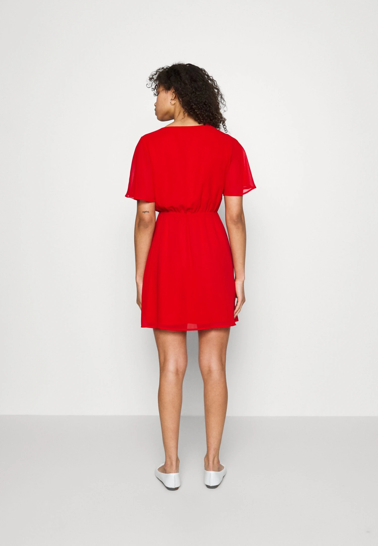 Anna Field V-Neck Sleeve Dress- Jurk -Dark Red 5 Anna Field V-Neck Sleeve Dress- Jurk -Dark Red - Afbeelding 5