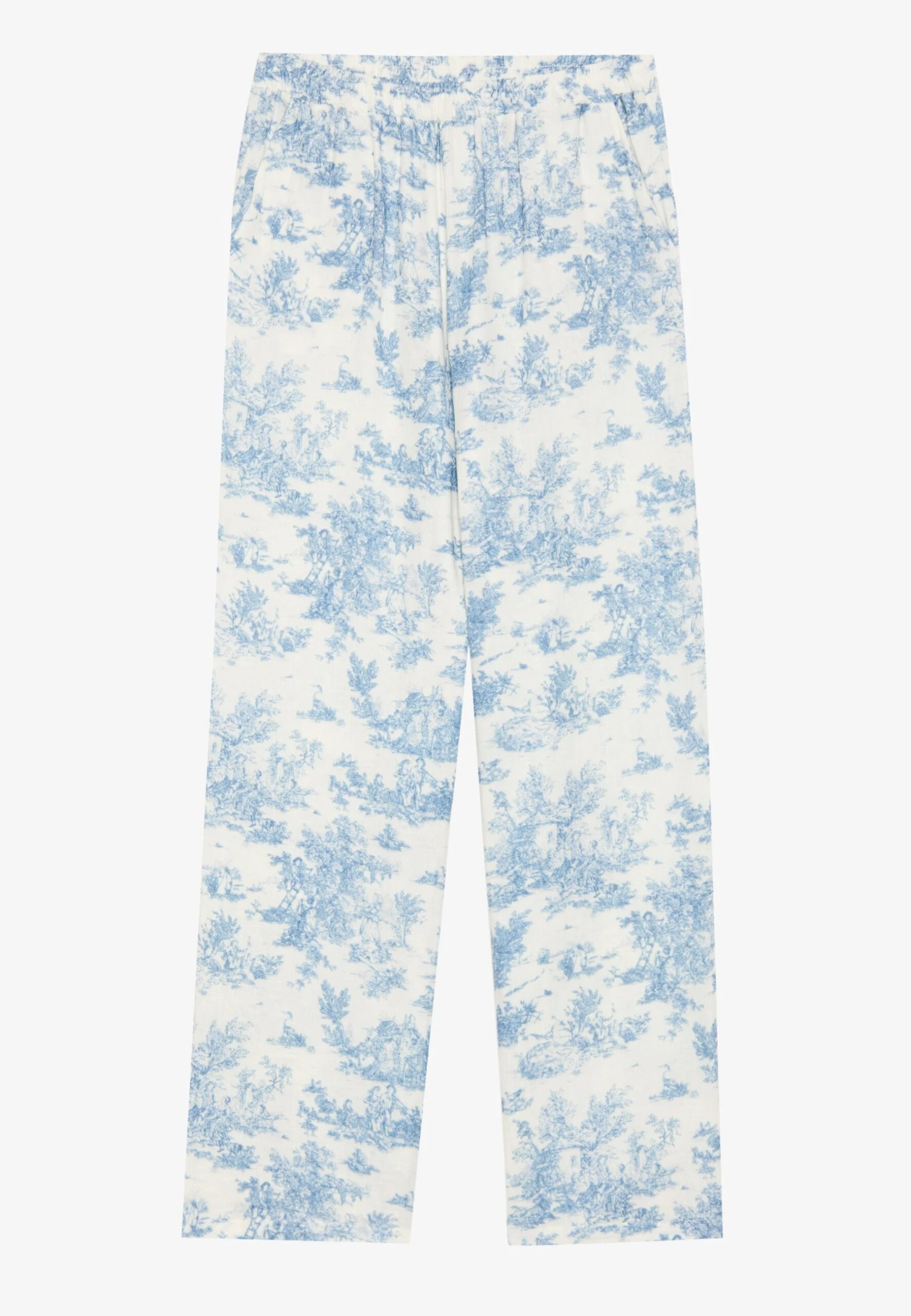 Anna Field SOFT MUSLIN COTTON PRINTED SET - Pyjama - White/blue 7 Anna Field SOFT MUSLIN COTTON PRINTED SET - Pyjama - White/blue - Afbeelding 7