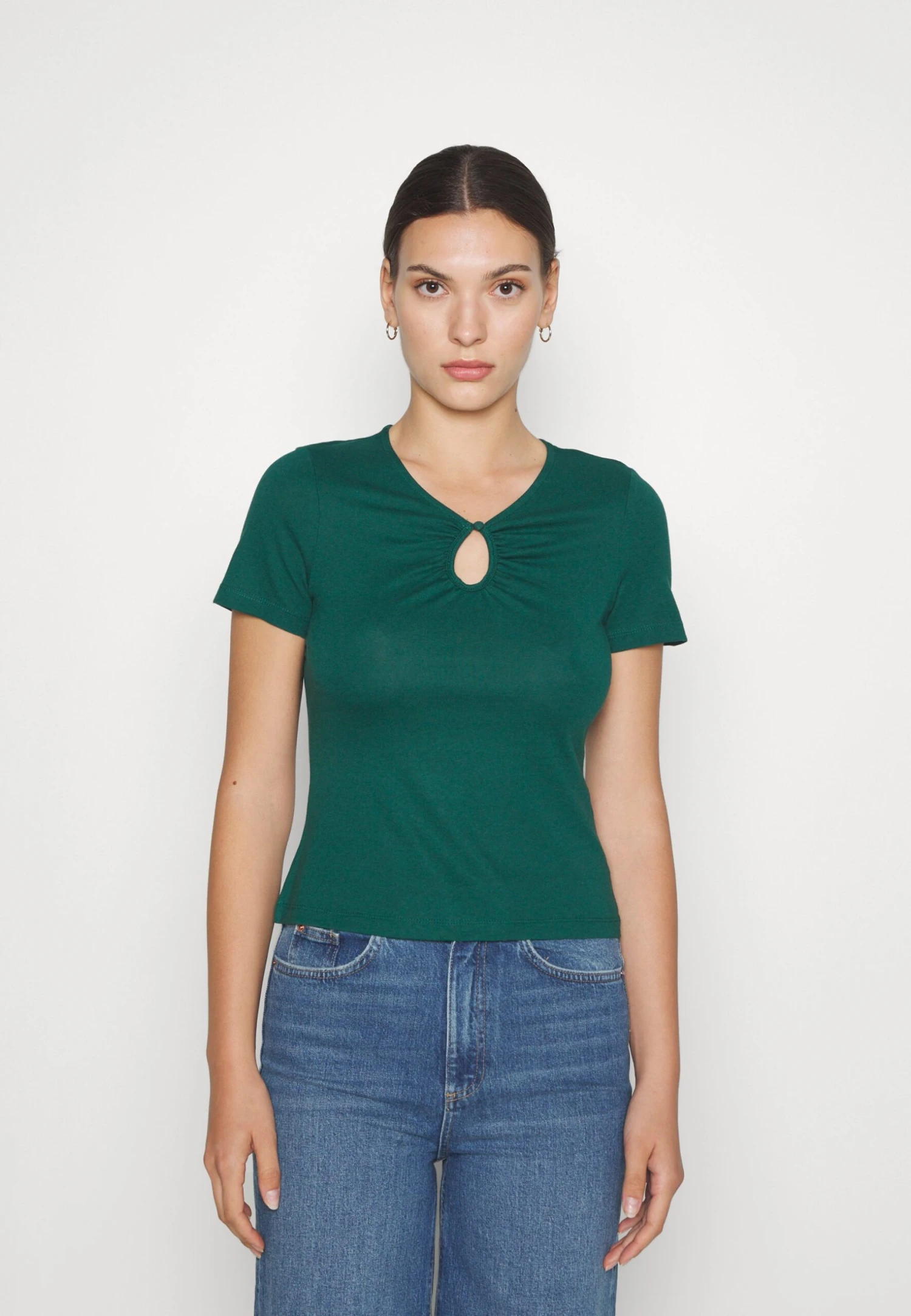 Anna Field T-Shirt Basic - Dark Green 3 Anna Field T-Shirt Basic - Dark Green - Afbeelding 3