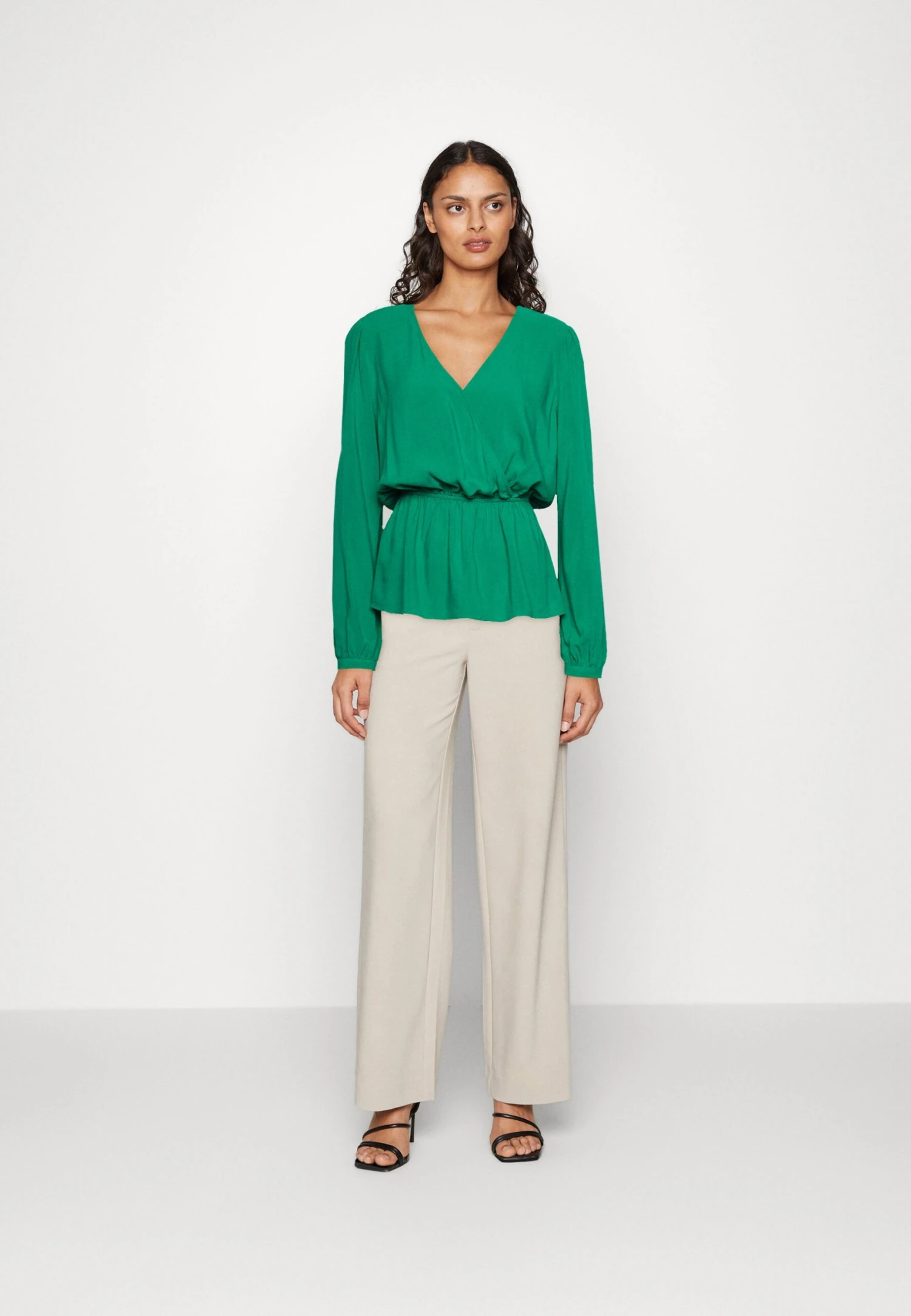 Anna Field Peplum - Blouse - Green 2 Anna Field Peplum - Blouse - Green - Afbeelding 2