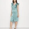 Mama Dress Mid Dress Open Slips- Cocktailjurk - Light Green