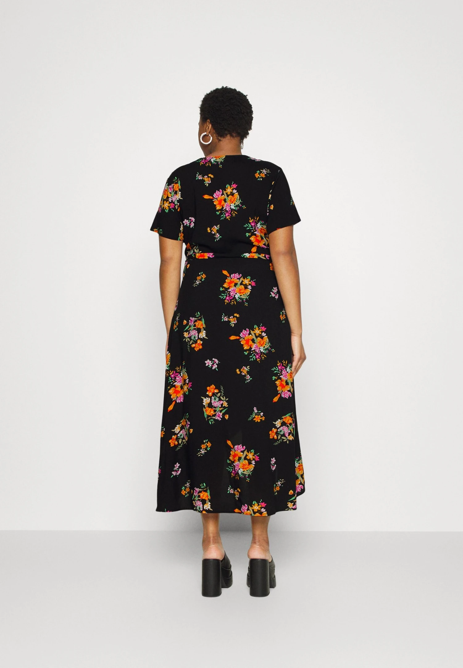 Wrap Dress High Low Hem - Jurk - Black 3 Wrap Dress High Low Hem - Jurk - Black - Afbeelding 3