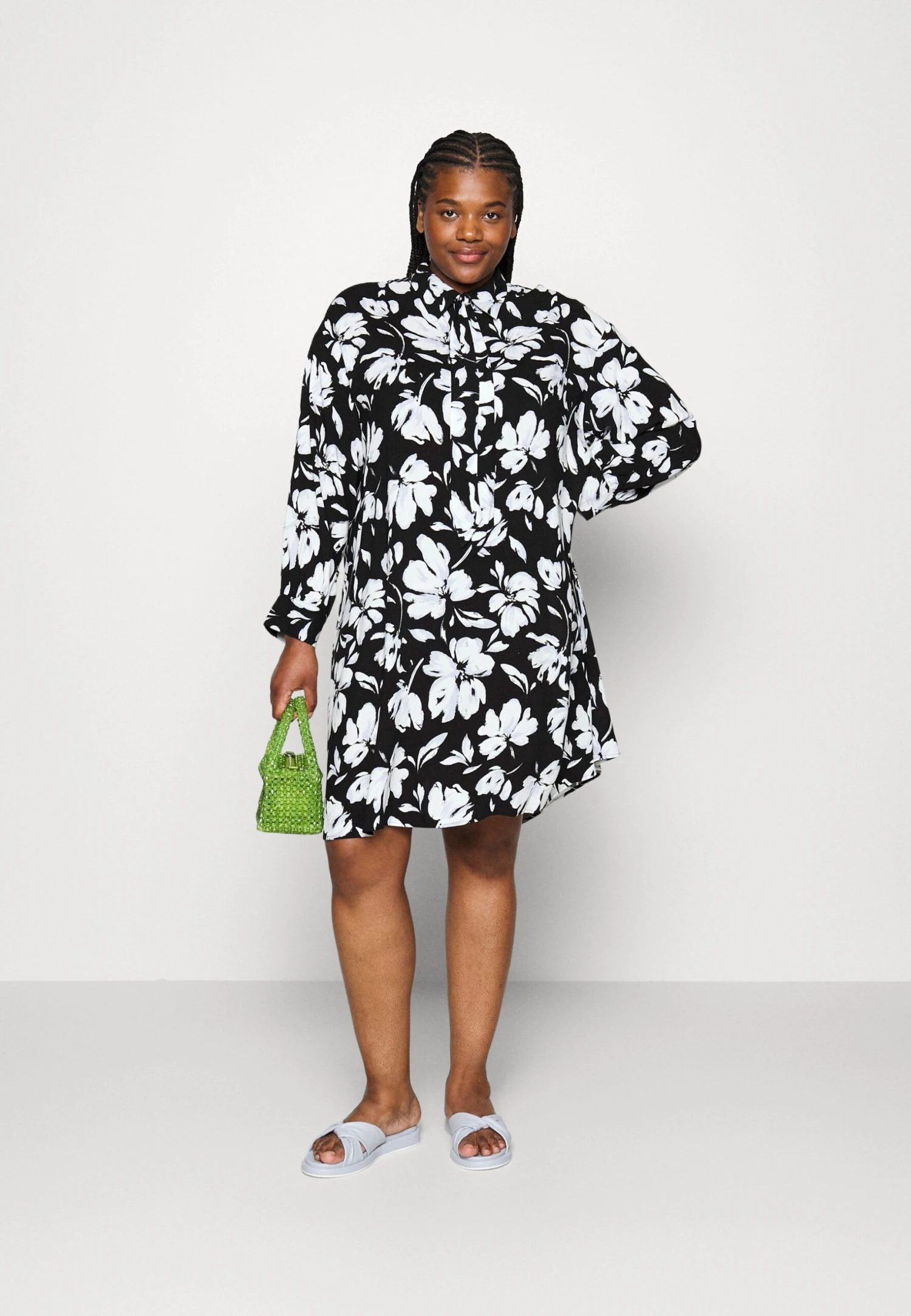 Blousejurk -Black/White 2 Blousejurk -Black/White - Afbeelding 2