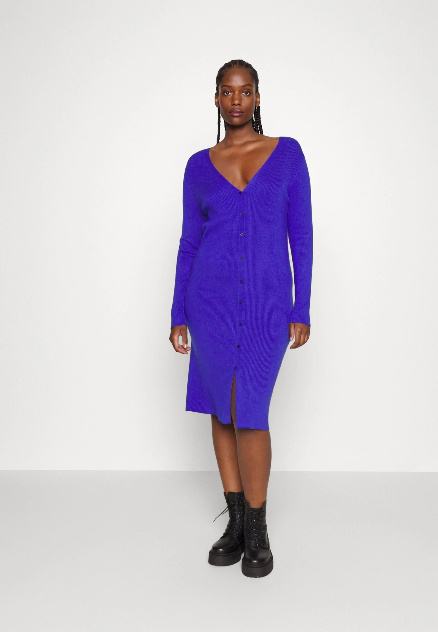 Gebreide Jurk - Blue 1 Gebreide Jurk - Blue