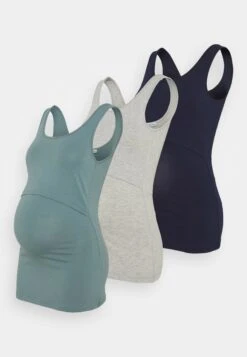 3 Pack - Top - Dark Blue/Teal /Light Grey -Anna Field Winkel e52ad7b5c1ae467bae357d44cc5c9252