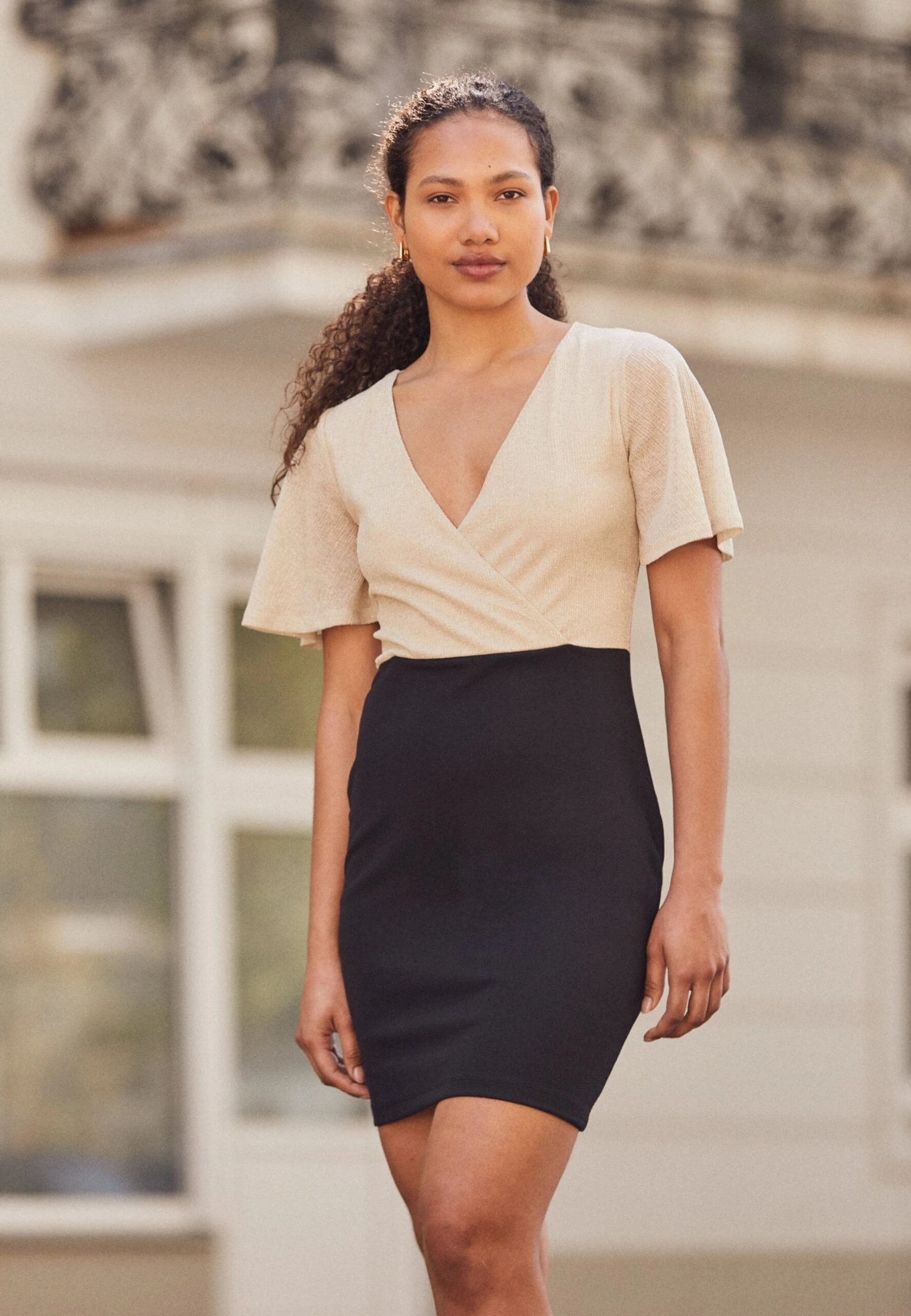 Anna Field Etui-Jurk - Gold/Black 1 Anna Field Etui-Jurk - Gold/Black