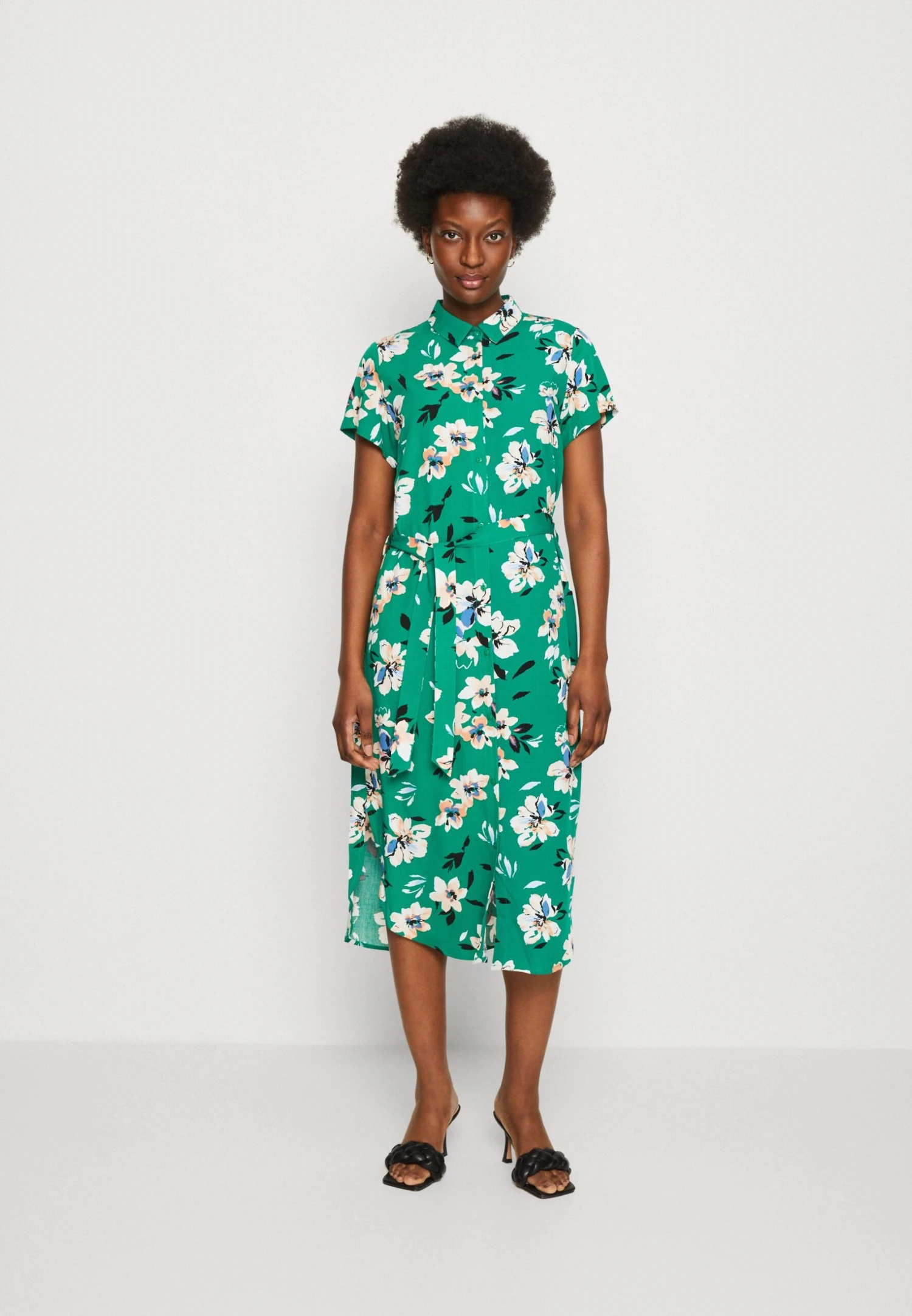 Anna Field Blousejurk - Green/Pink 3 Anna Field Blousejurk - Green/Pink - Afbeelding 3