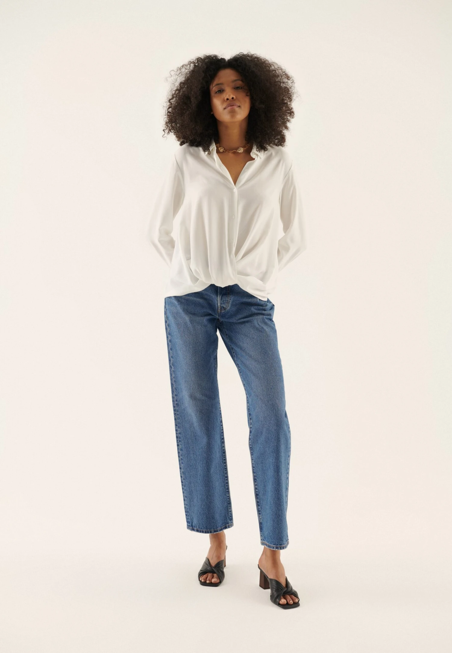 Anna Field Overhemdblouse - White 2 Anna Field Overhemdblouse - White - Afbeelding 2