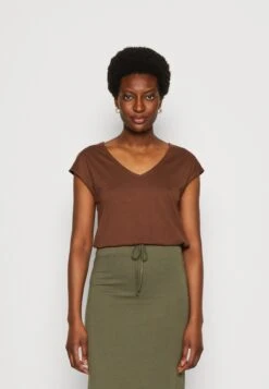 Anna Field T-Shirt Basic - Dark Brown