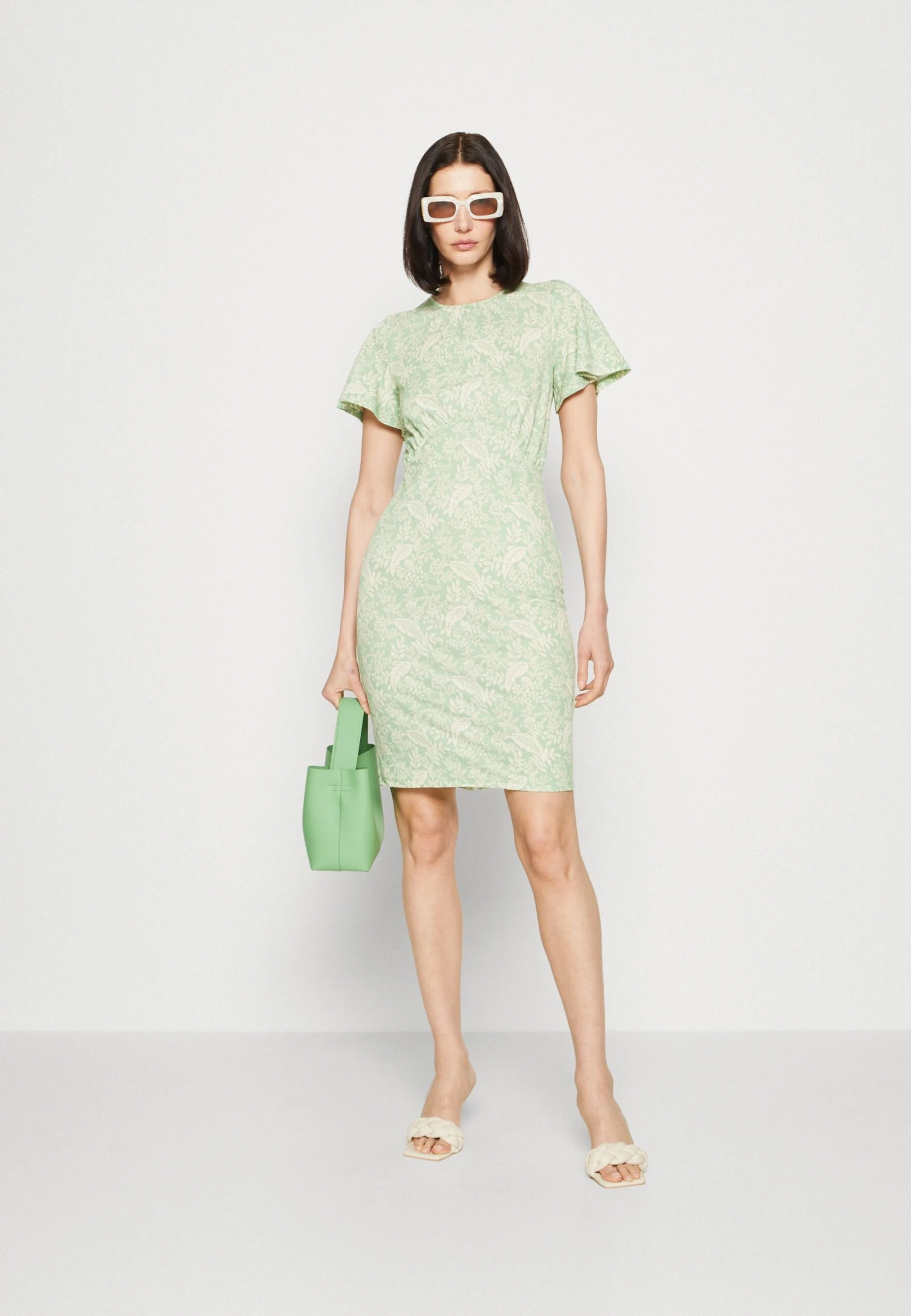 Anna Field Jerseyjurk - Green/Light Green 2 Anna Field Jerseyjurk - Green/Light Green - Afbeelding 2