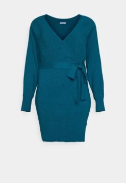 Wrap V Ausschnitt Mini Strickkleid Mit Gürtel - Gebreide Jurk - Teal 8 Wrap V Ausschnitt Mini Strickkleid Mit Gürtel - Gebreide Jurk - Teal -Anna Field Winkel fc5159f58bee4be986bbac22de2132cb