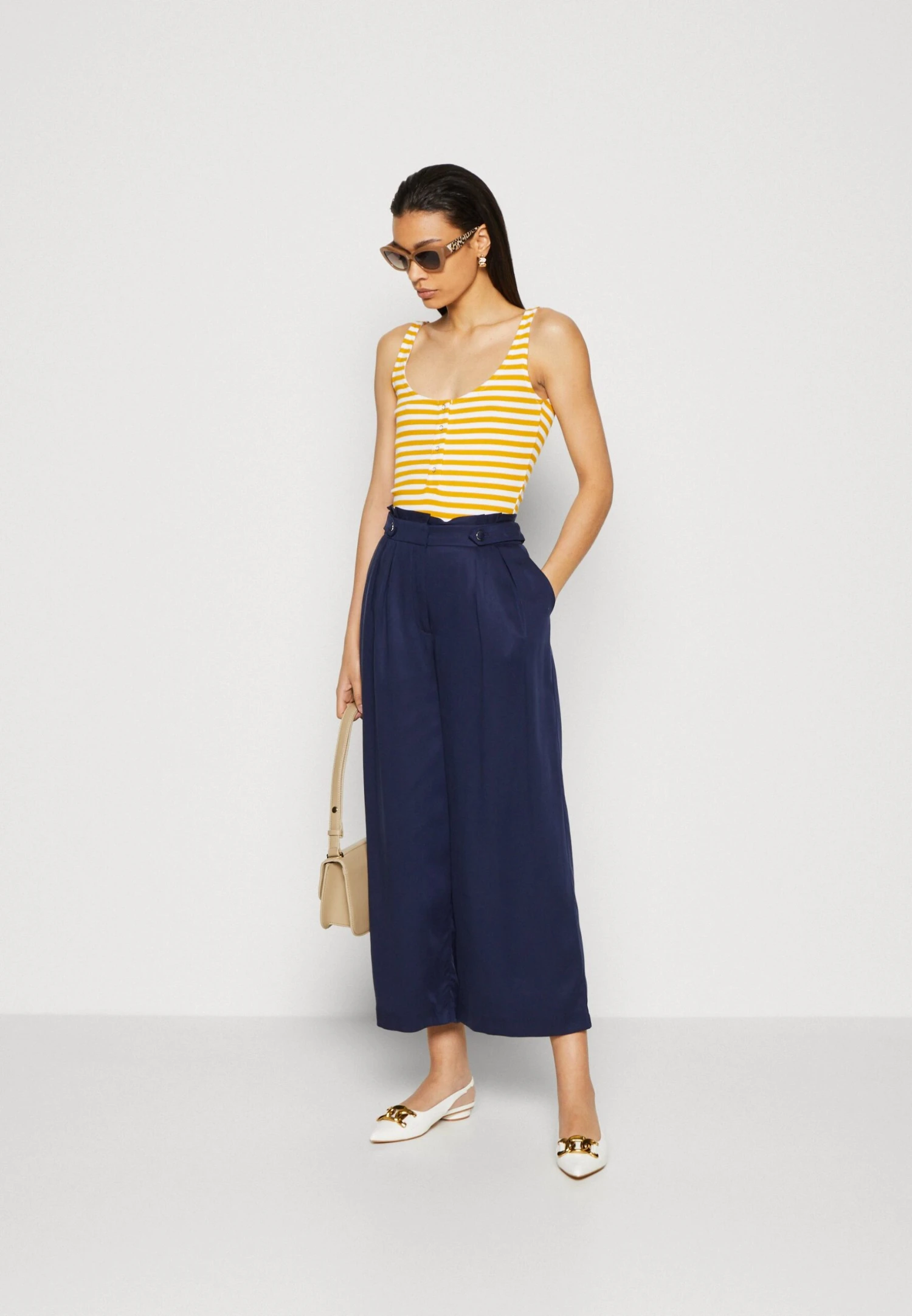 Anna Field Top - White/Yellow 2 Anna Field Top - White/Yellow - Afbeelding 2