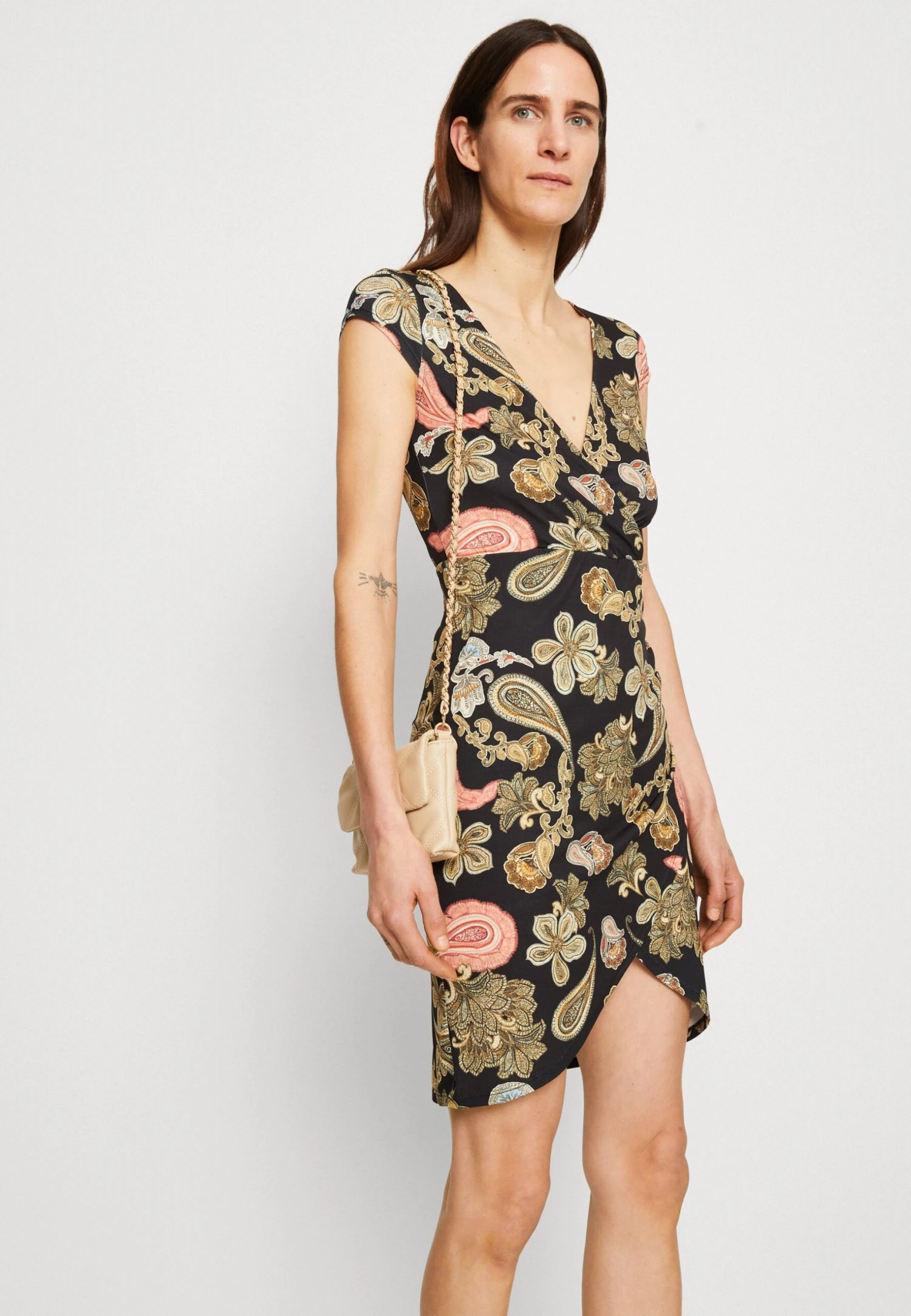 Anna Field Jerseyjurk - Black/Multi Coloured 6 Anna Field Jerseyjurk - Black/Multi Coloured - Afbeelding 6